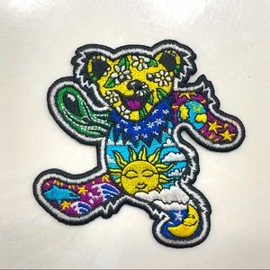 Grateful Dead Groovy Dancing Bear Embroidered Iron On Patch